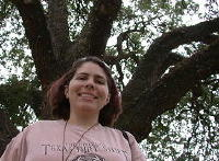 Faith under big live oak tree